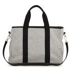 Grey Logo Canvas Baby Changing Bag ( 33cm ), 1, hi-res
