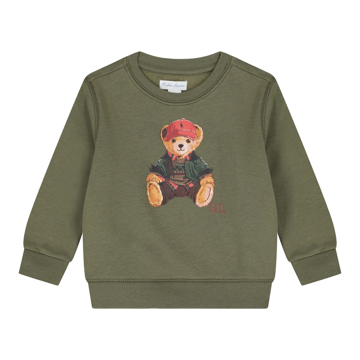 Baby Boys Green Polo Bear Logo Sweatshirt, 1, hi-res