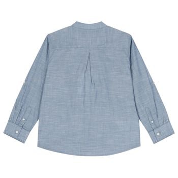 قميص باللون الازرق للاولاد