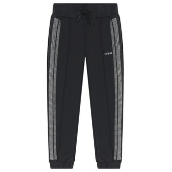 Girls Black Logo Joggers