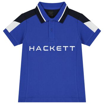 Boys Blue Logo Polo Shirt