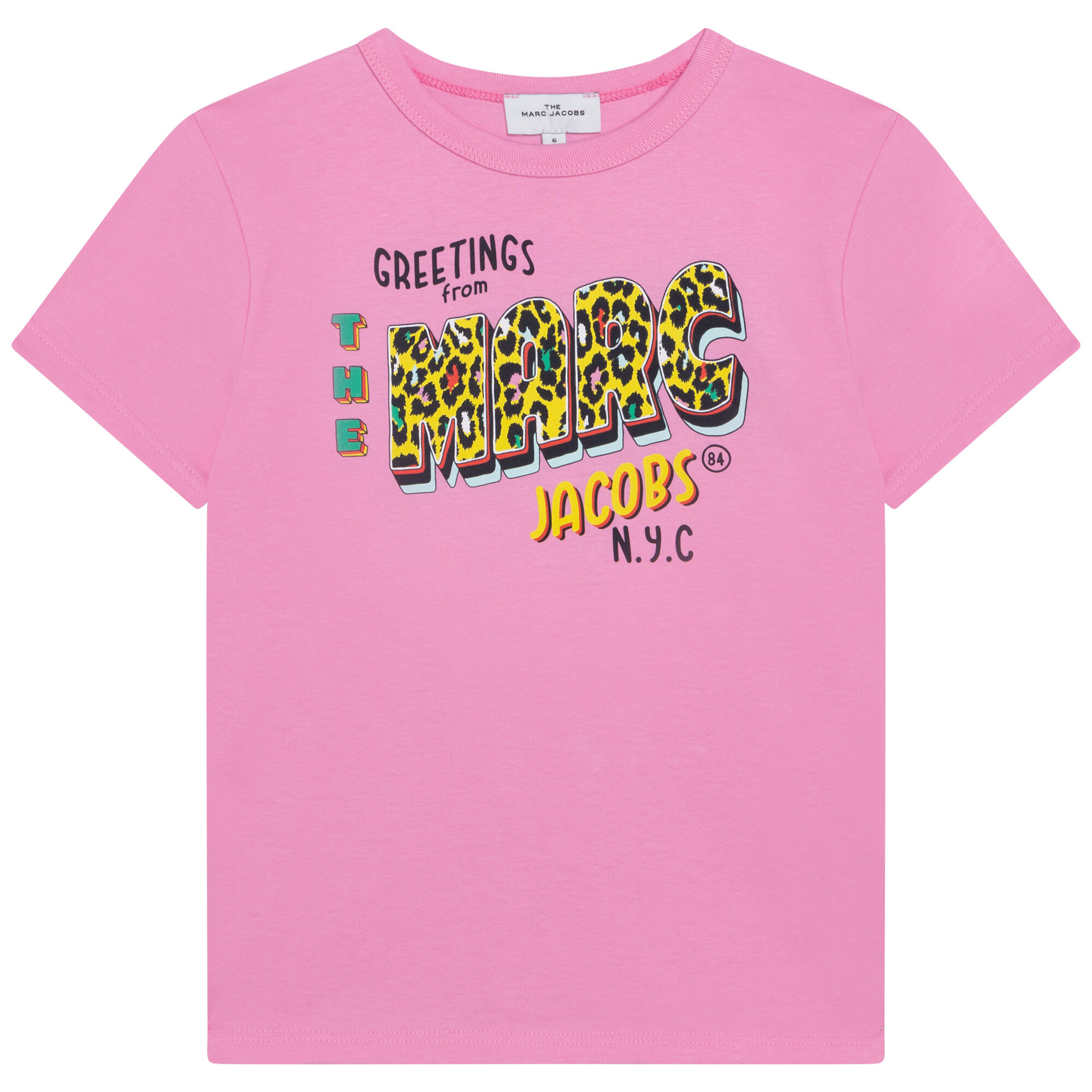MARC JACOBS Girls Pink Logo T Shirt Junior Couture USA