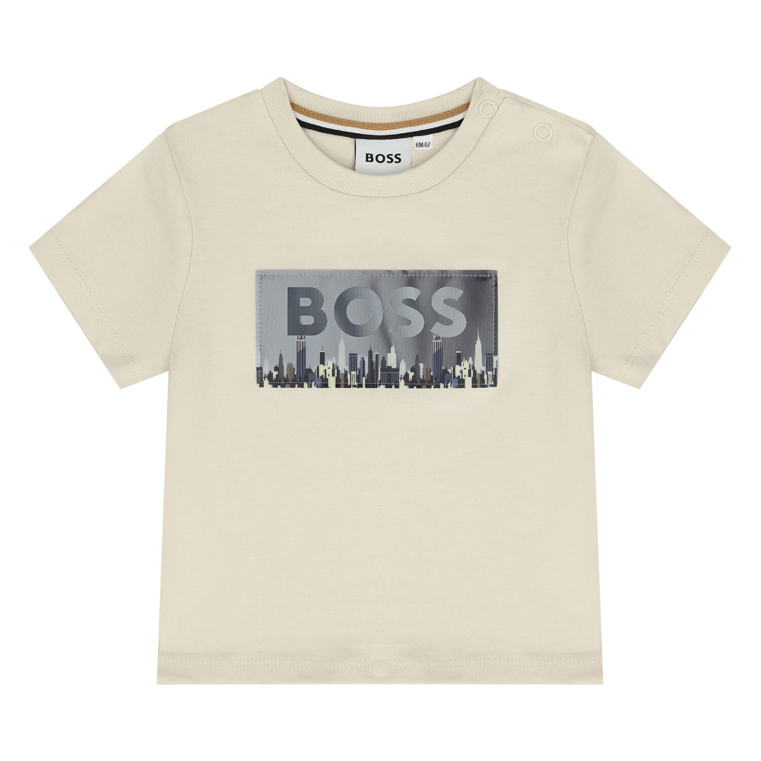 Younger Boys Ivory Logo T-Shirt, 1, hi-res