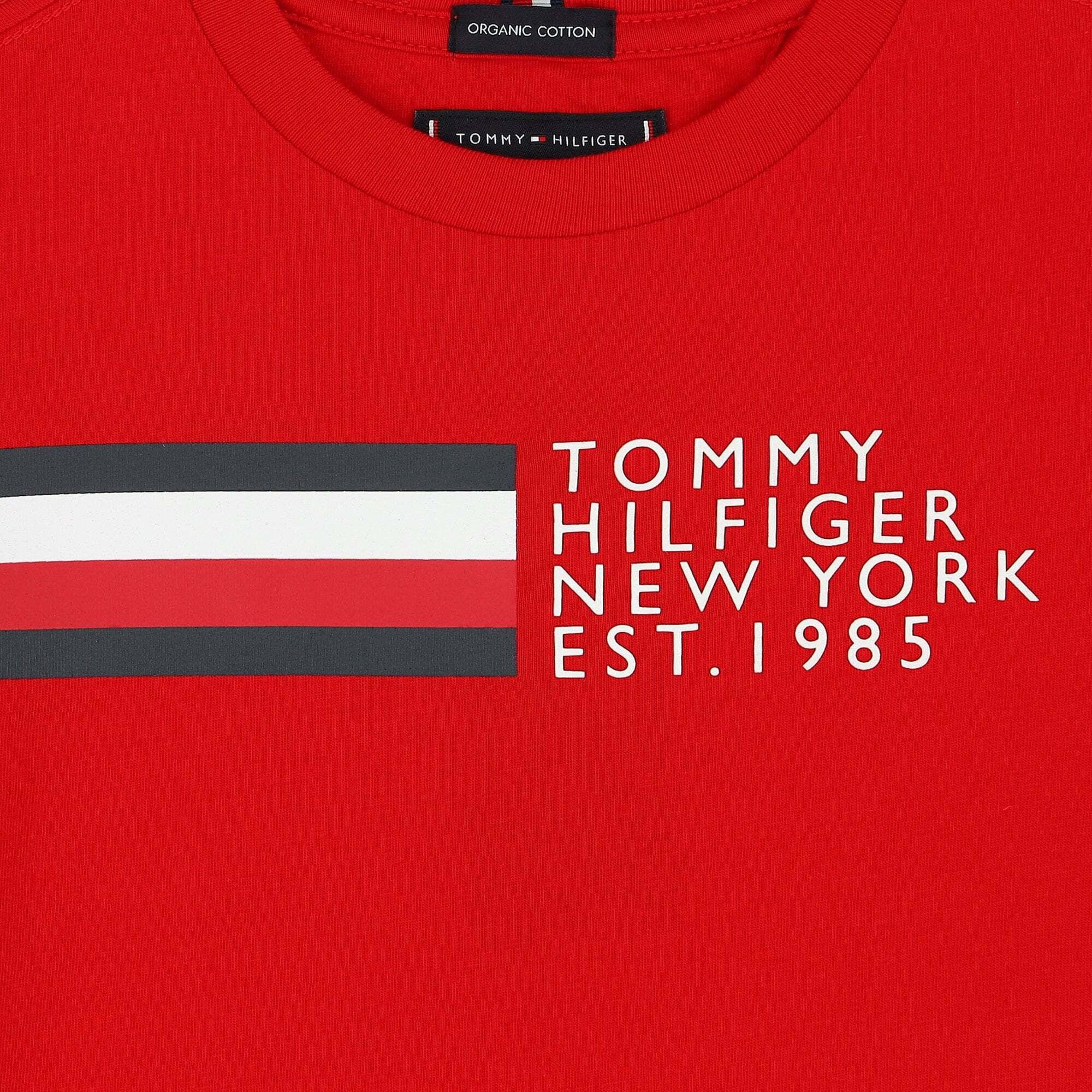 Tommy Hilfiger Boys Red Logo T-Shirt 