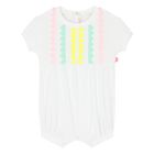 Baby Girls White Heart Romper, 1, hi-res