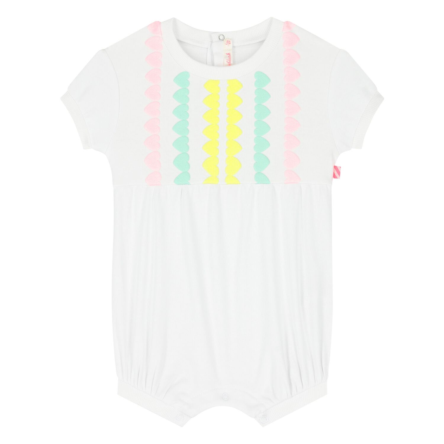 Baby Girls White Heart Romper, 1, hi-res image number null