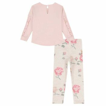 Girls Pink Leggings Set