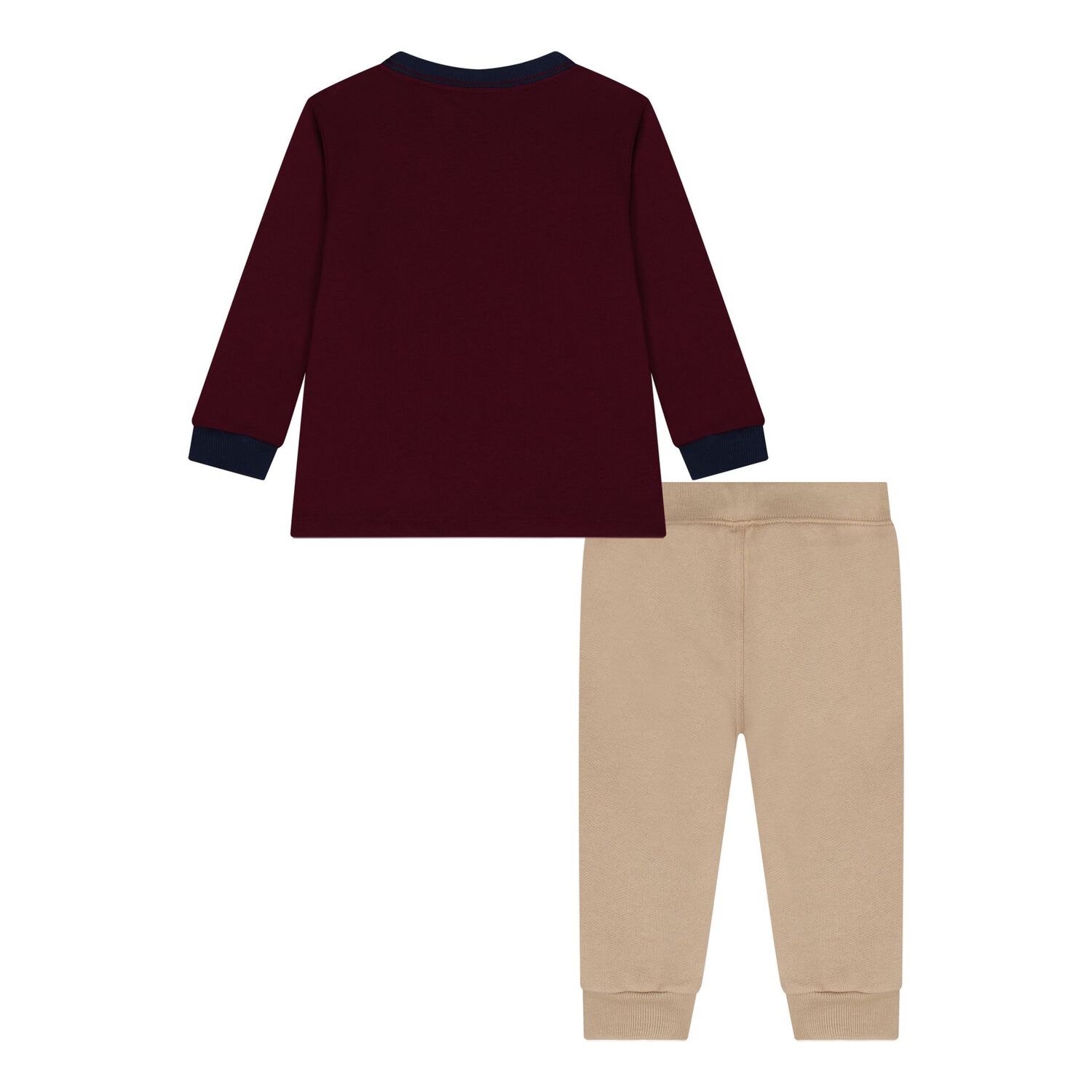 Baby Boys Red & Beige Tracksuit, 1, hi-res image number null
