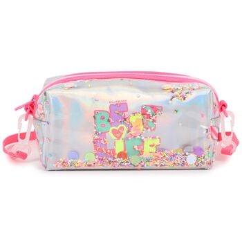 Girls Silver Iridescent Pencil Case