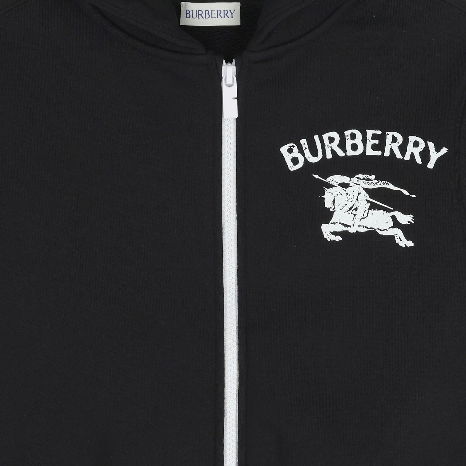 Boys Black EKD Logo Hooded Zip Up Top, 1, hi-res