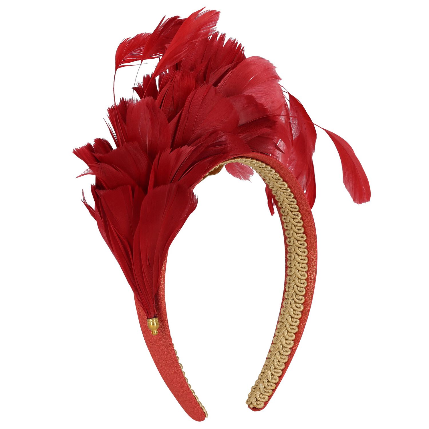 Girls Red Feather Headband, 1, hi-res image number null