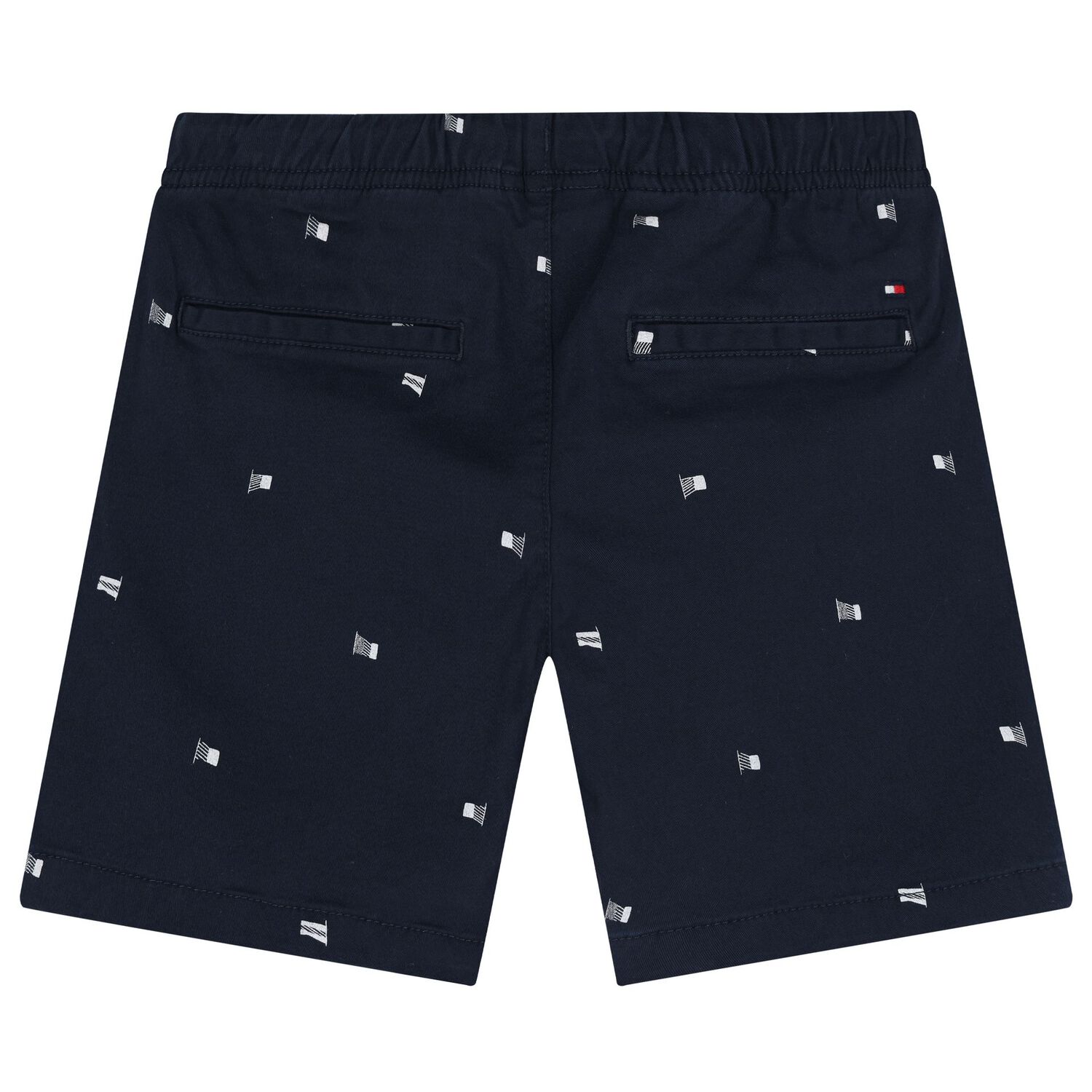 Boys Navy Blue Logo Flag Shorts, 1, hi-res image number null