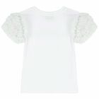 Girls White Logo T-Shirt, 1, hi-res