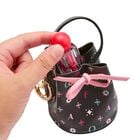 Girls Black Mini Handbag Keychain ( 8CM ), 1, hi-res