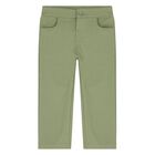 Younger Boys Beige & Green Trousers Set, 1, hi-res