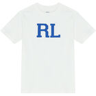 Boys White Logo T-Shirt, 2, hi-res
