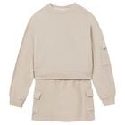 Girls Grey Cargo Skirt Set, 1, hi-res