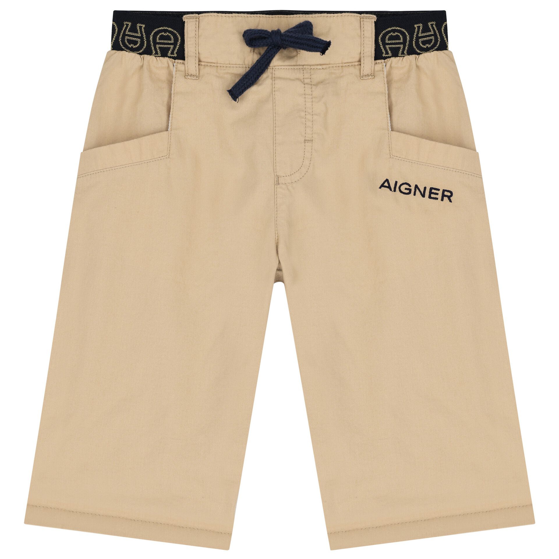 Aigner Boys Beige Logo Shorts Junior Couture Bahrain