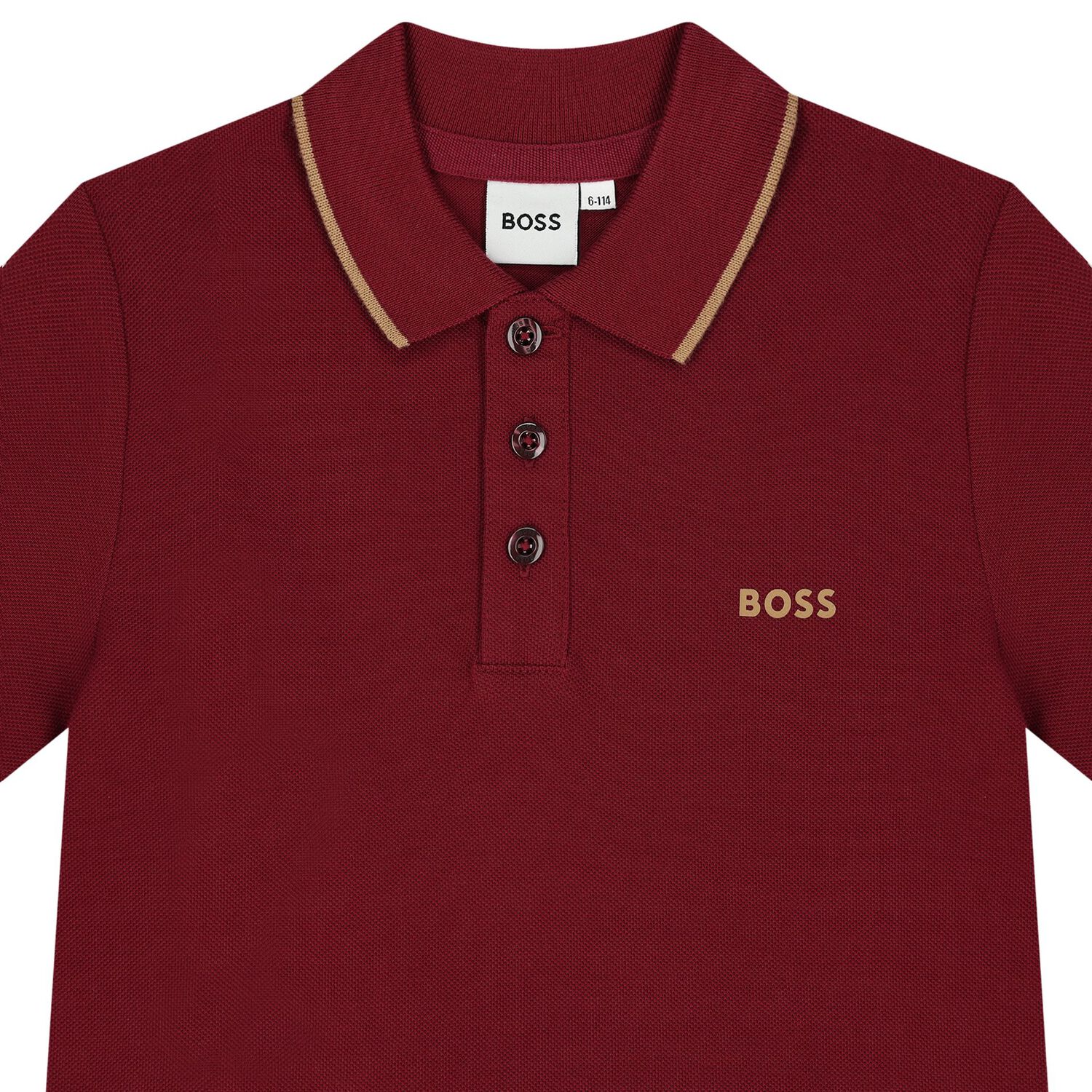 Boys Burgundy Logo Polo Shirt, 1, hi-res image number null