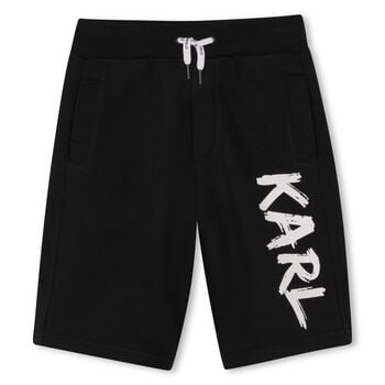 Boys Black Logo Shorts