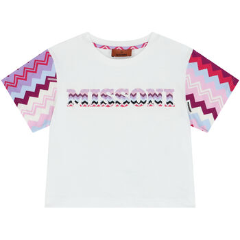 Girls White Logo T-Shirt
