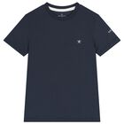 Boys Navy Blue Logo T-Shirt, 1, hi-res