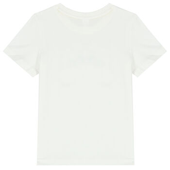 White Smiley World Logo T-Shirt