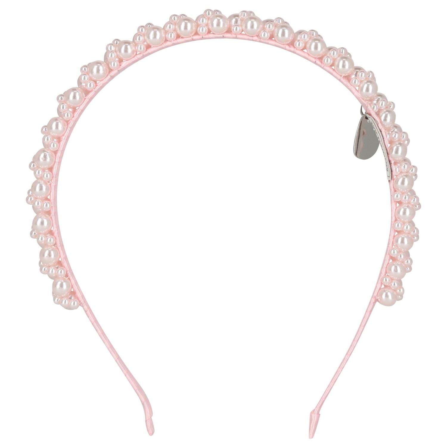 Girls Pink Embellished Pearl Headband, 2, hi-res