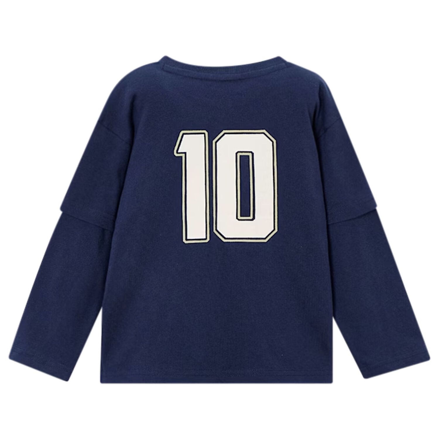 Boys Navy Blue Long Sleeve Top, 1, hi-res