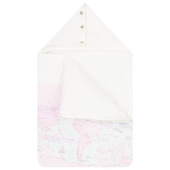 Baby Girls Ivory & Pink Geo Map Baby Nest