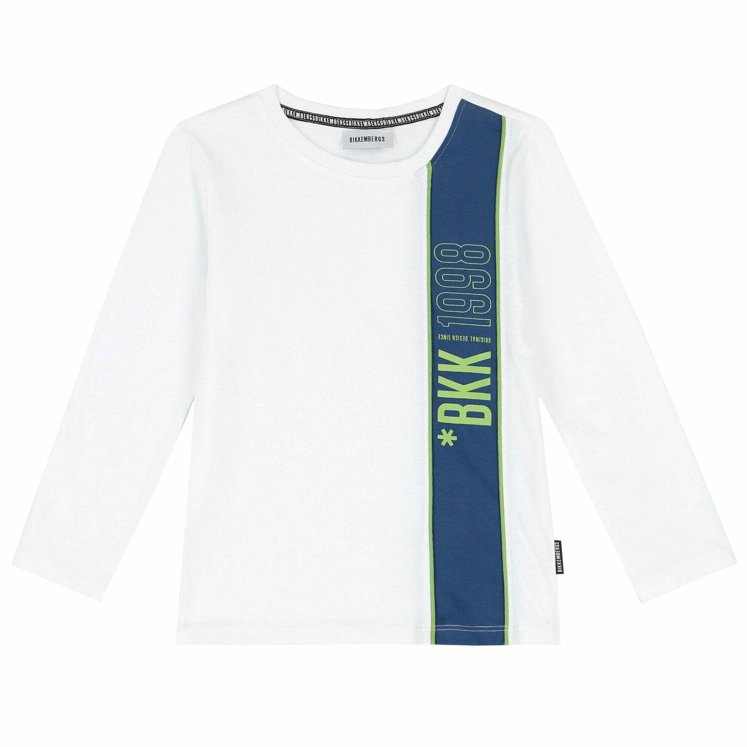 Boys White Logo Long Sleeve Top, 1, hi-res image number null