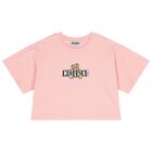 Girls Pink Teddy Bear Logo T-Shirt, 2, hi-res