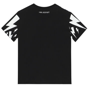 Boys Black Thunderbolt T-Shirt