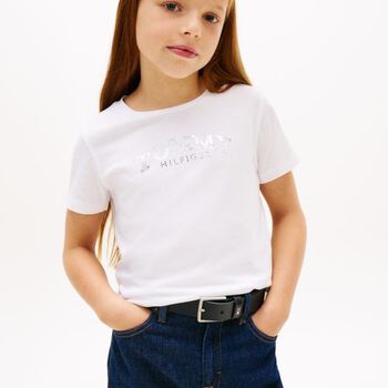 Girls White Logo T-Shirt