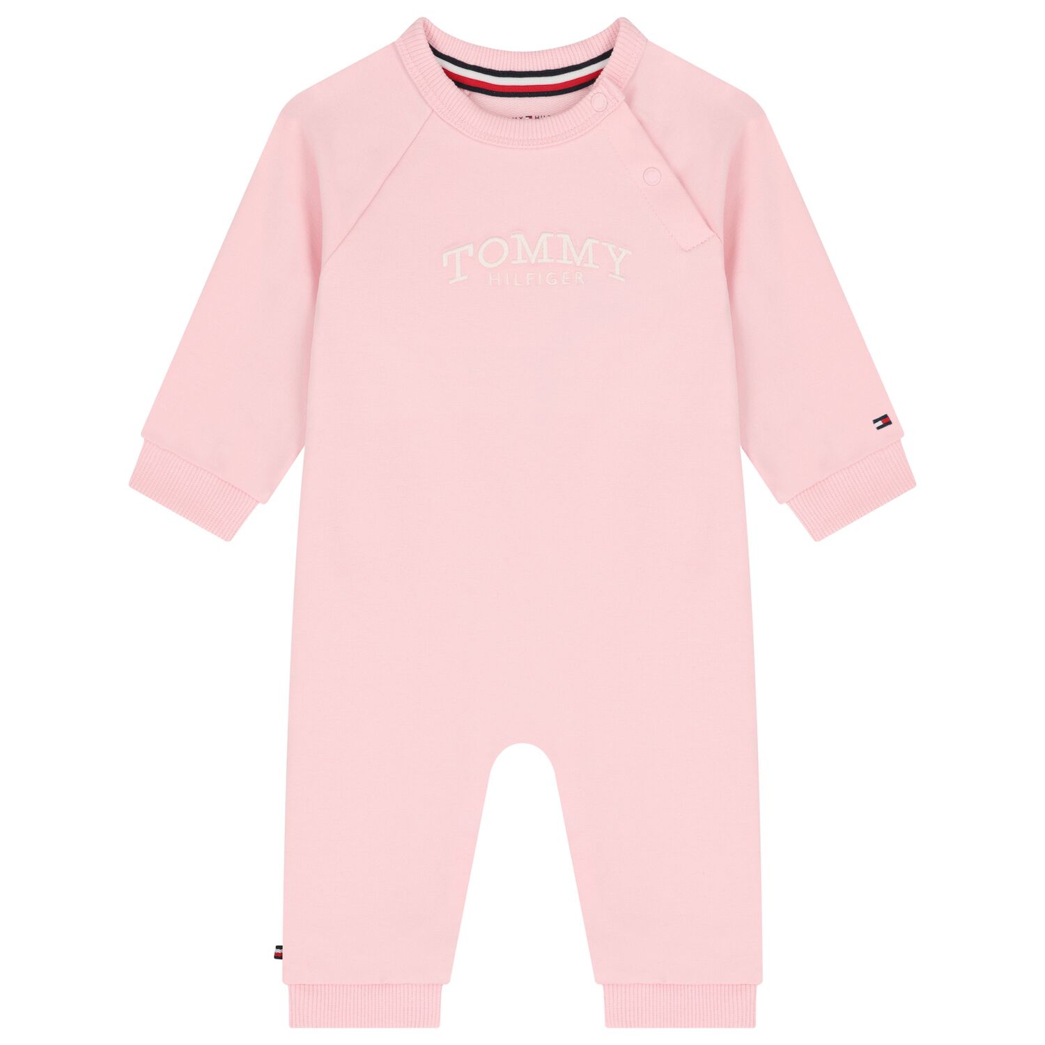 Baby Girls Pink Logo Romper, 2, hi-res