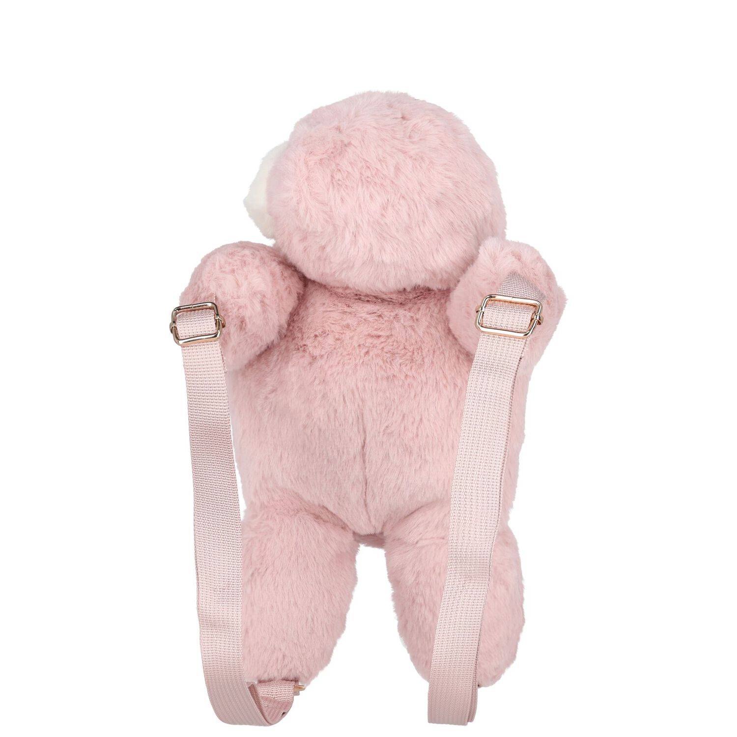 Girls Pink Teddy Bear Backpack, 2, hi-res image number null