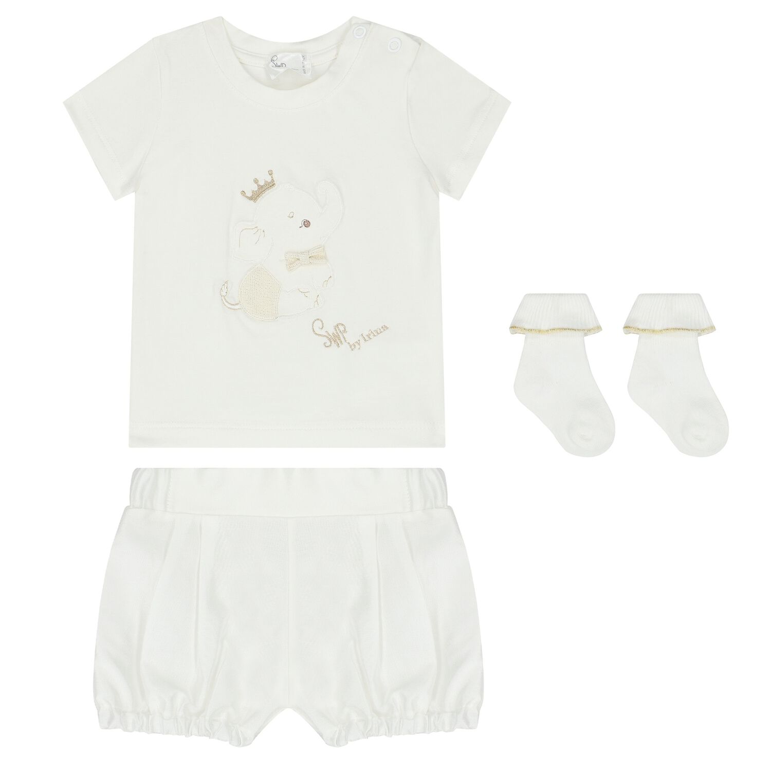 Ivory Elephant Baby Shorts Gift Set, 1, hi-res image number null