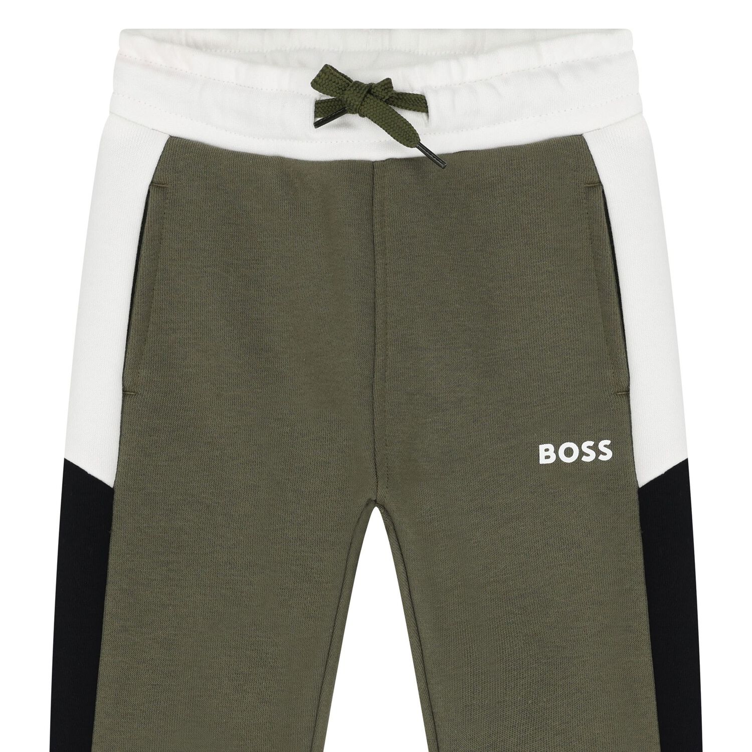 Younger Boys Green Logo Joggers, 2, hi-res