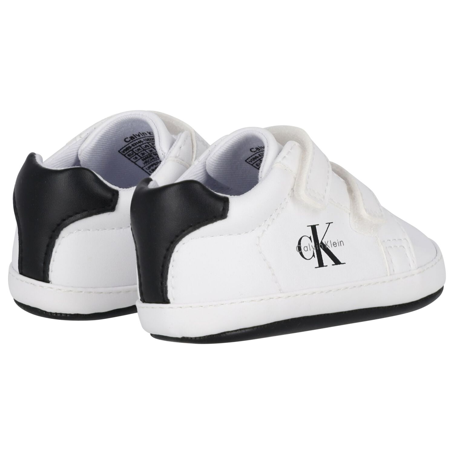 White Logo Baby Pre Walker Shoes, 1, hi-res