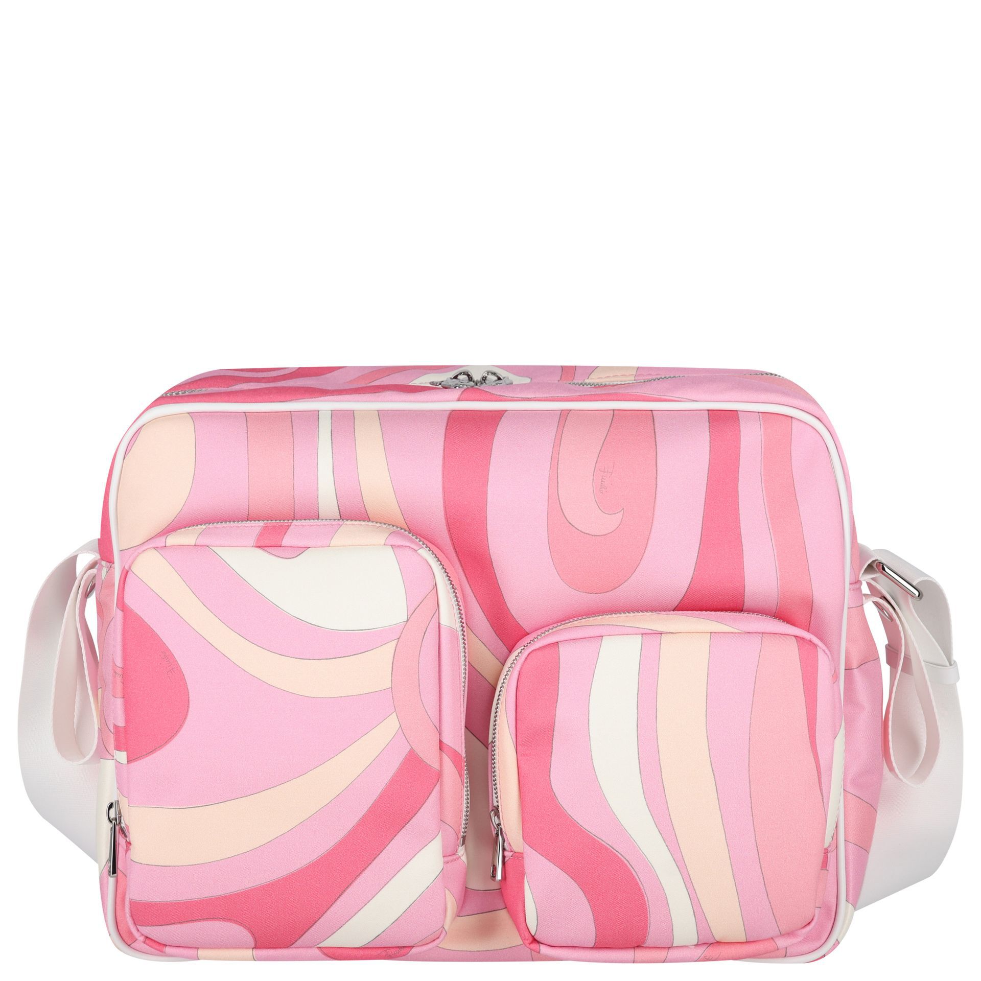 Pucci Baby Girls Pink & White Iride Changing Bag (38cm) | Junior