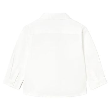 Younger Boys White Twill Shirt