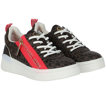Girls Brown Logo Trainers