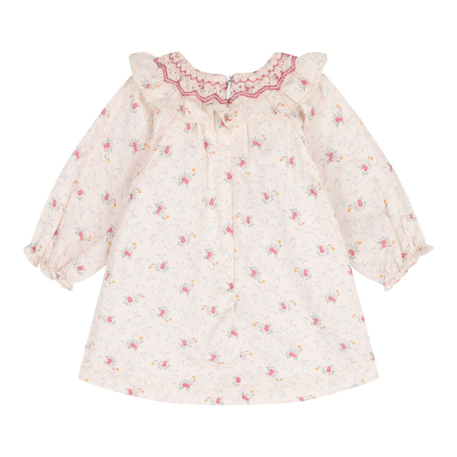 Baby Girls Pink Floral Dress, 1, hi-res image number null