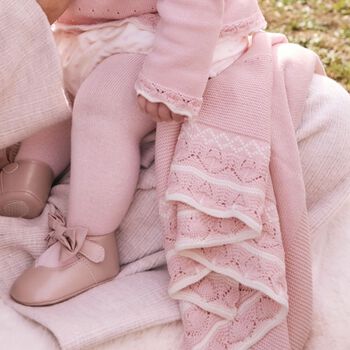 Baby Girls Pink Knit Blanket