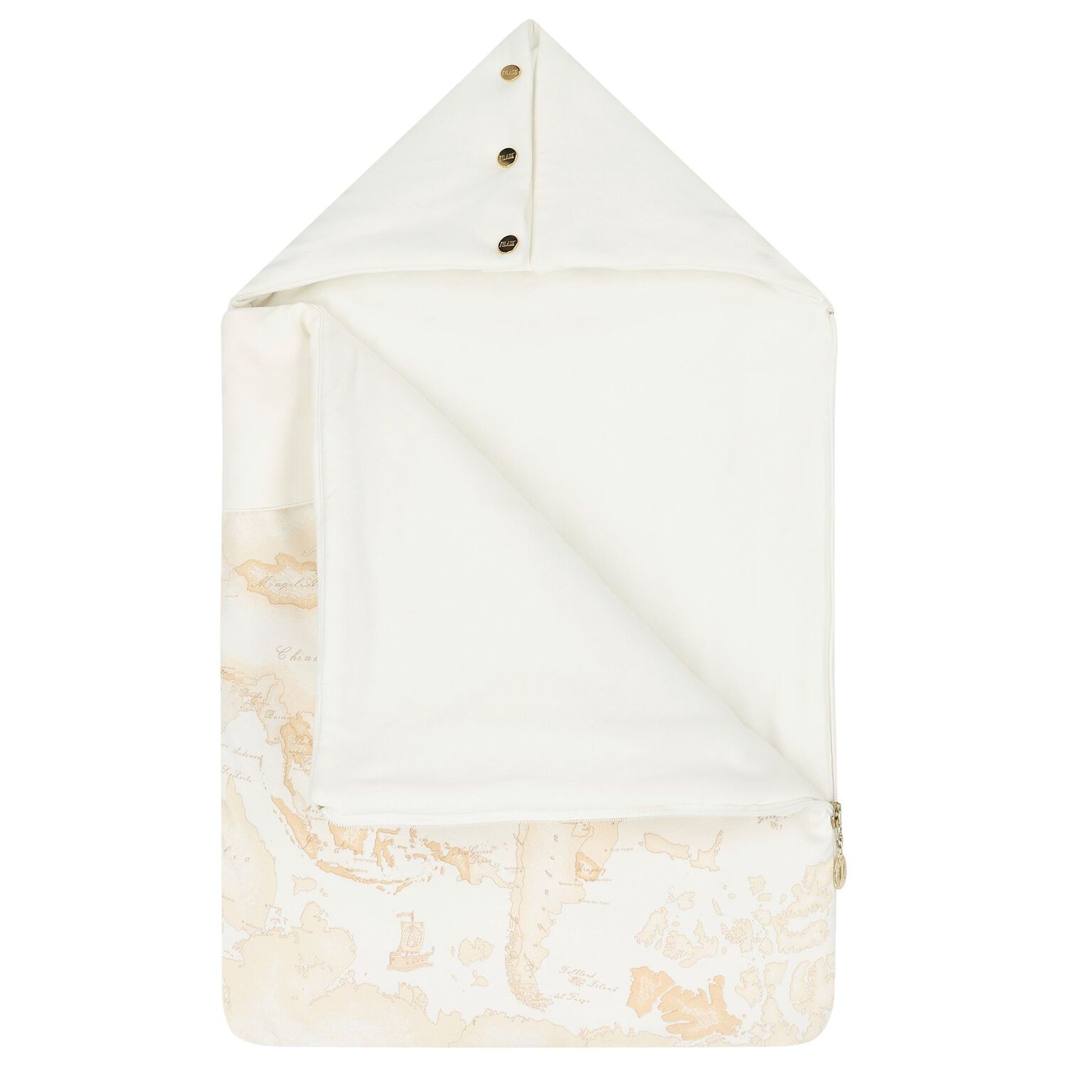 Beige & Ivory Geo Map Baby Nest, 1, hi-res