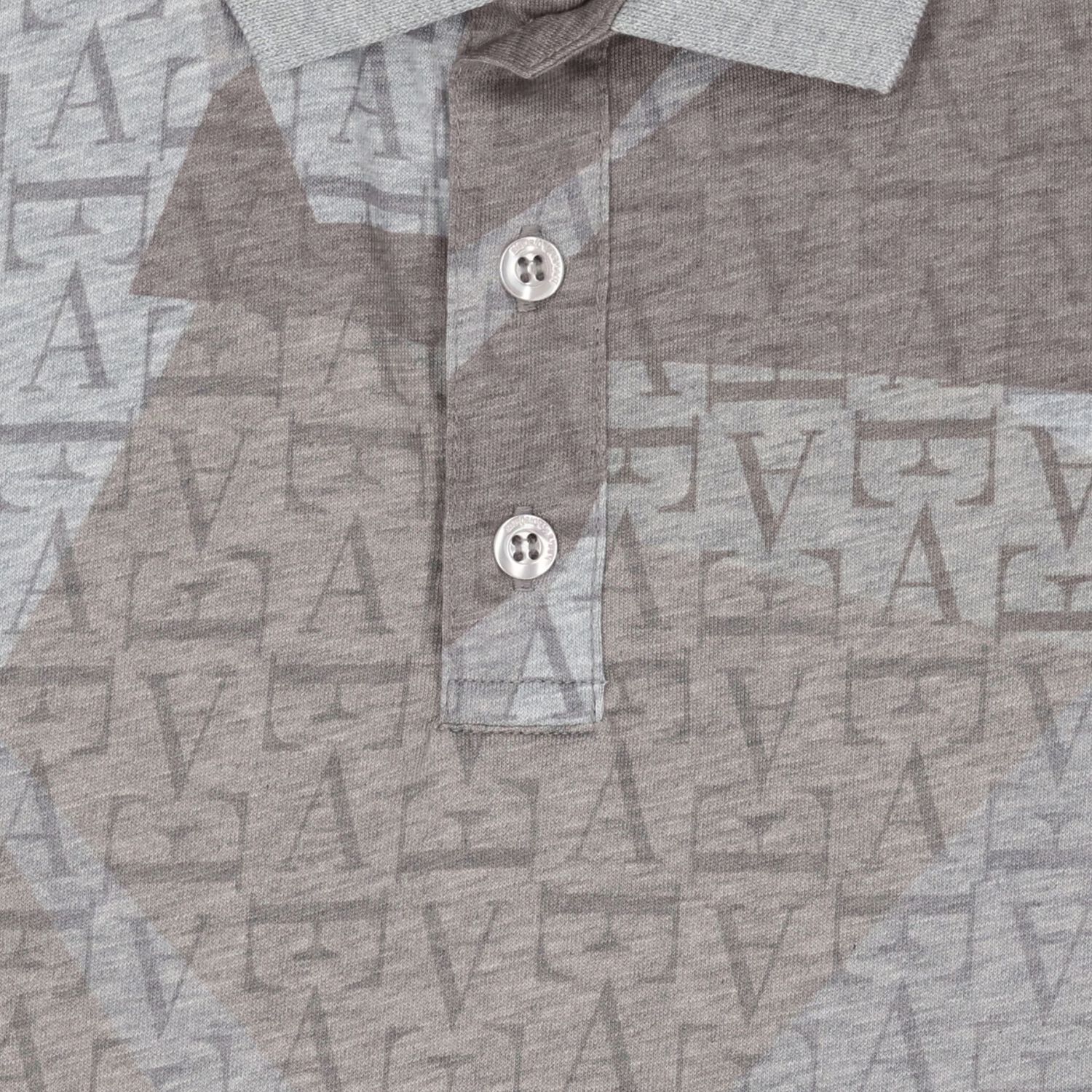 Boys Grey & Beige Logo Polo Shirt, 2, hi-res
