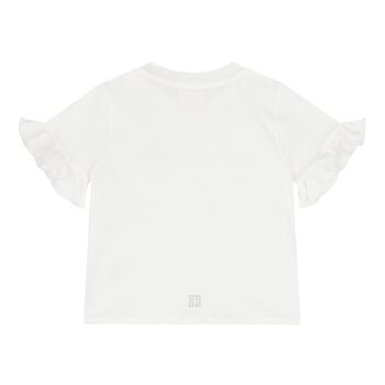 Younger Girls White Logo T-Shirt
