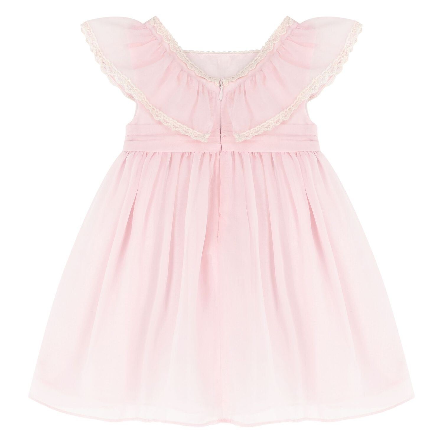 Younger Girls Pink Chiffon Dress, 2, hi-res image number null