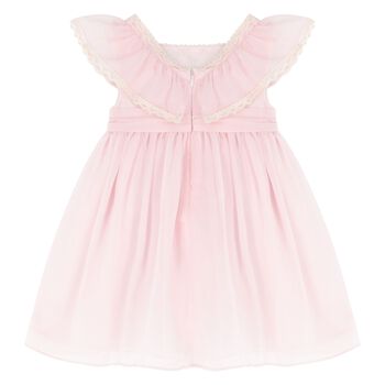 Younger Girls Pink Chiffon Dress