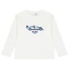 Boys White, Blue & Navy Blue Racing Car Tracksuit ( 3 Piece ), 2, hi-res